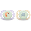 Philips Avent Chupete Silicona Ultra Start Noche Niña 0-2M 2 Unidades