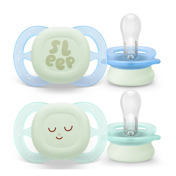 Philips Avent Chupete Silicona Ultra Start Nocturno Niño 0-2M 2 Unidades
