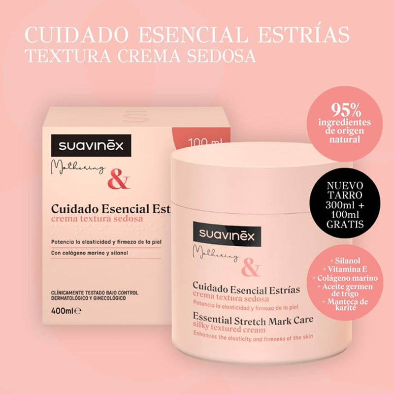 Suavinex Cuidado Esencial Estrías Tarro 400 ml