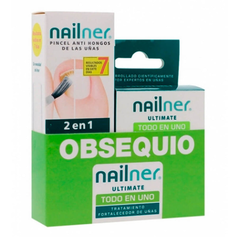 Nailner Lápiz 2 En 1 + Nailner Ultimate Todo En Uno 5 ml +10 ml Pack