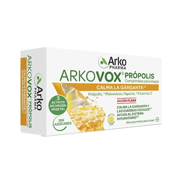 Arkovox Própolis + Vit C Miel Y Limón 24 Comprimidos