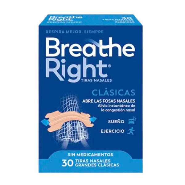 Breathe Right Tiras Nasales Talla M/G 30 Unidades