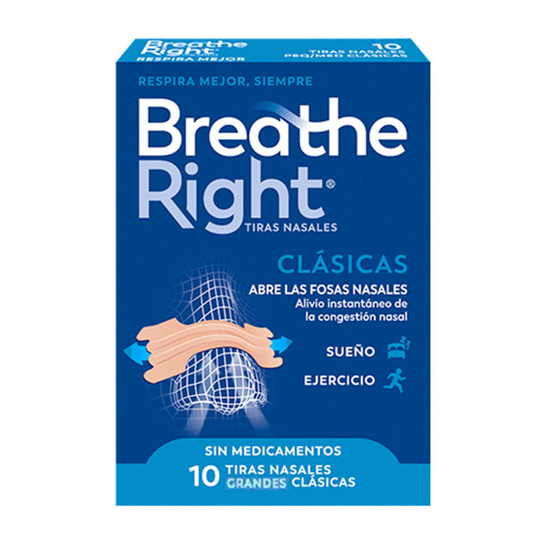 Breathe Right Tiras Nasal Talla M/G 10 Unidades