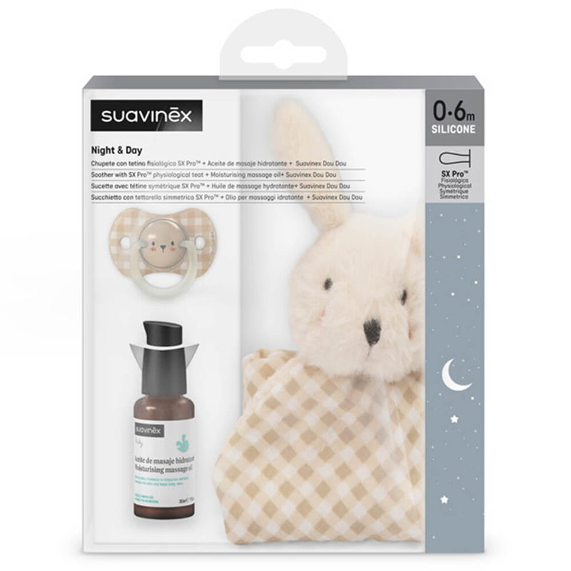 Suavinex Set Night Chupete 0-6 M + Aceite + Dudu Vichy