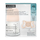 Suavinex Set De Inicio Zero Chupete -2-2 M + Biberón 180 ml Pack Ligth Sand