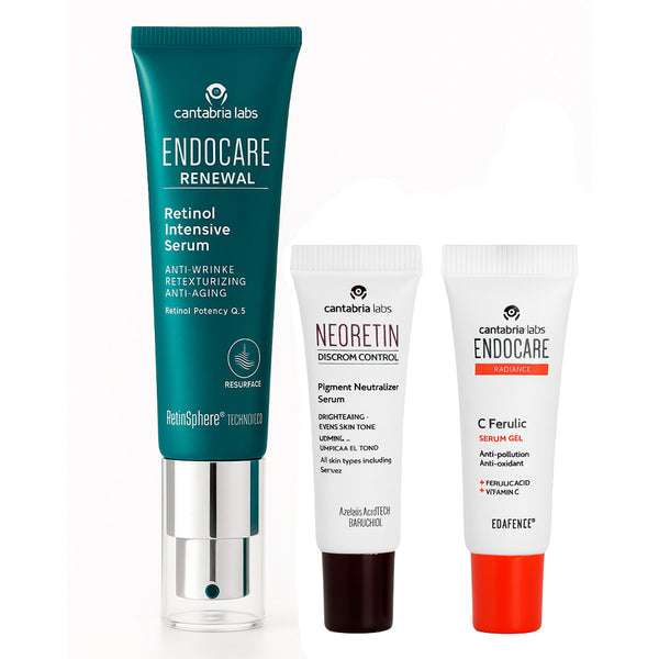 Cantabria Endocare Renewal Retinol Intensive Sérum 30 ml + Regalo Pigment Neutralizer Sérum 3 ml Y endocare C Ferulic Sérum Gel 3 ml