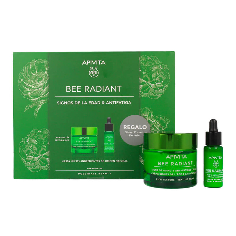 Apivita Bee Radiant Crema Antifatiga Textura Rica 50 ml + Regalo Bee Radiant Sérum 10 ml Pack