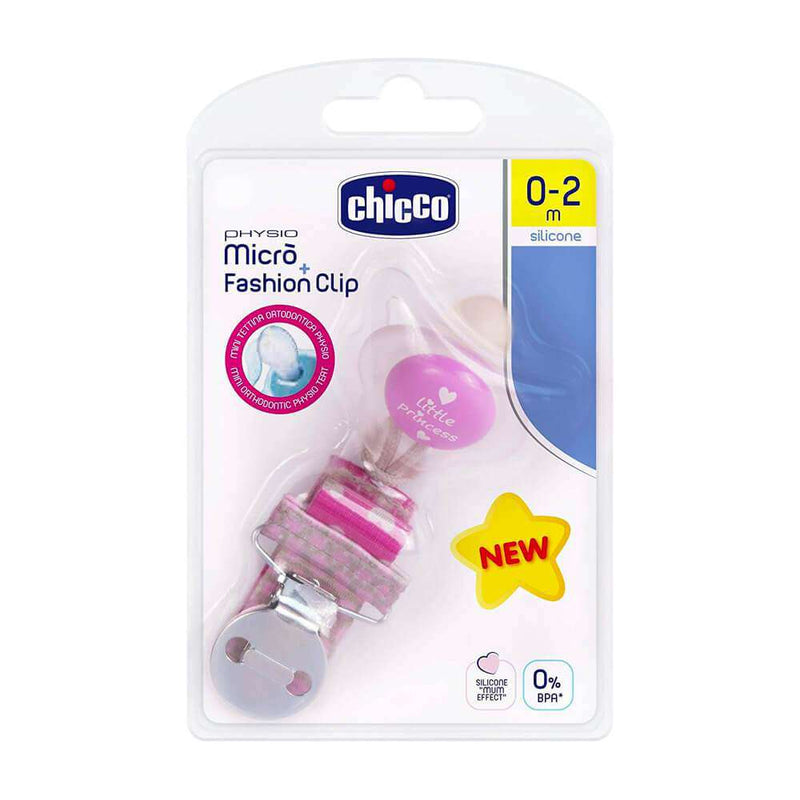 Chicco Chupete Silicona Micro Fashion Clip 0-2M