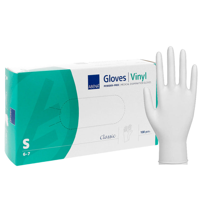 Abena Guantes Vinilo Blanco Talla S 100 Unidades