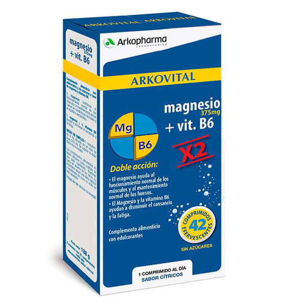 Arkovital Magnesio 375mg+b6 Duplo 21 Comprimidos Efervescentes