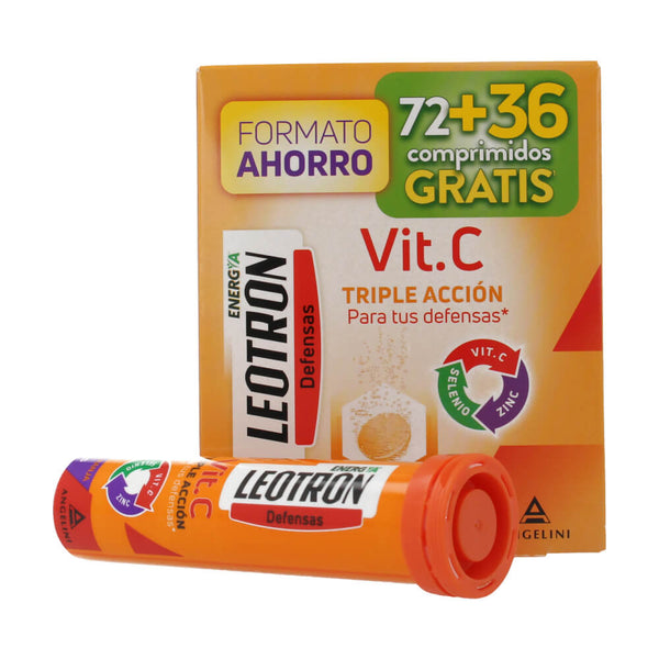 Leotron Vitamina C 72 + 36 Comprimidos Efervescentes
