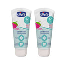 Chicco Pasta Dental Fresa Flúor +12M Duplo