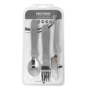 Twistshake Set Cubiertos +12M Gris