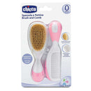 Chicco Set Cepillo Y Peine Pelo Natural Rosa