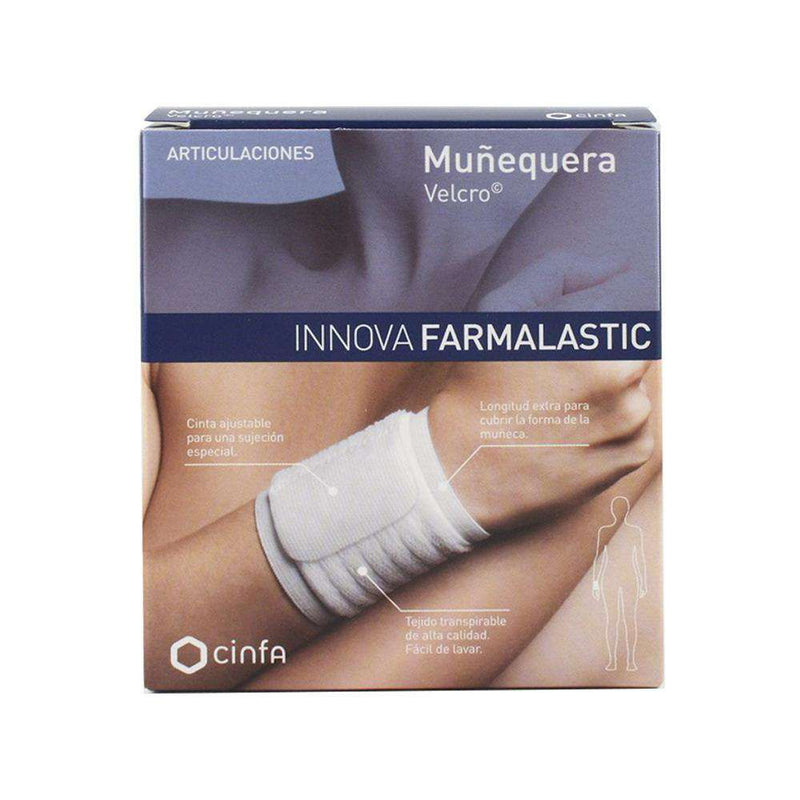 Farmalastic Innova Muñequera Velcro Blanco T.P/M