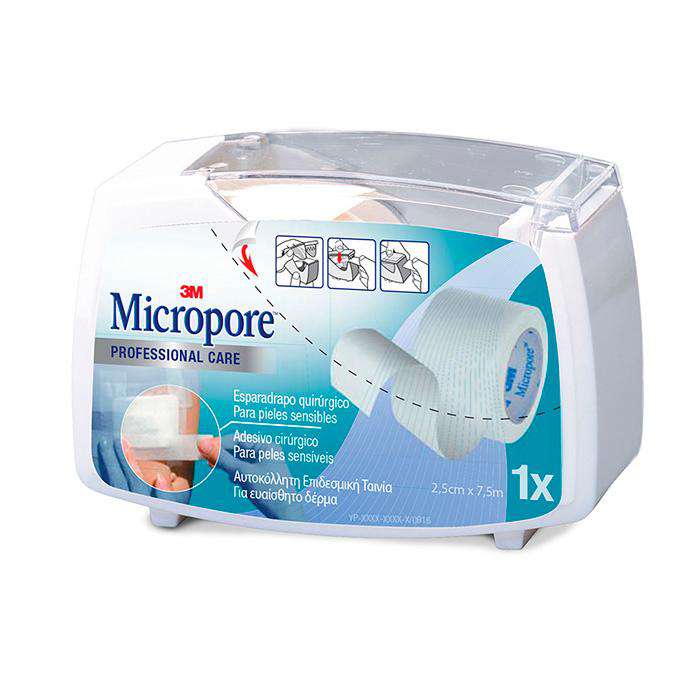 3M Esparadrapo Micropore Blanco 2,5 cm x 5 m