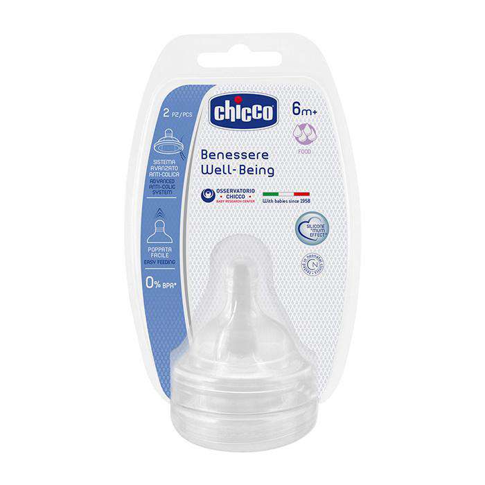 Chicco Tetina Silicona Papilla +6M 2 Unidades