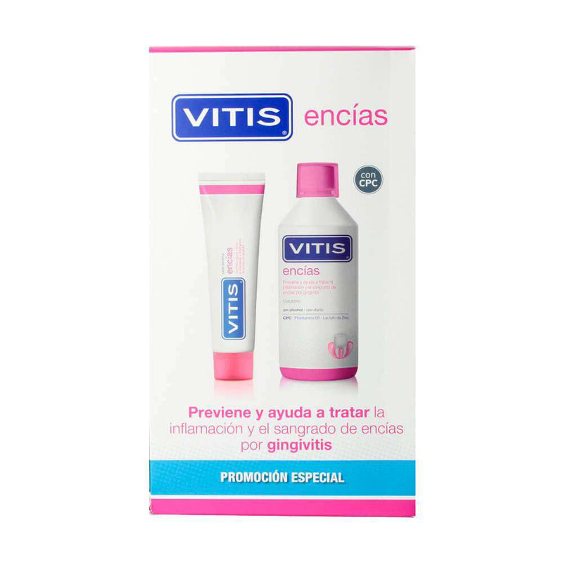 Vitis Encías Pack Pasta Dental 100 ml + Colutorio 500 ml