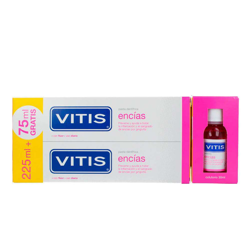 Vitis Encías Pasta Dentífrica 150 ml Duplo + Regalo Colutorio 30 ml