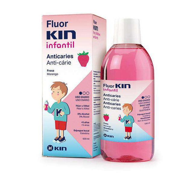 Kin Flúor-Kin Infantil Colutorio Fresa 500 ml