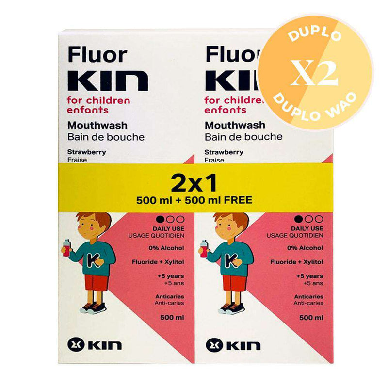 Kin Flúor-Kin Infantil Colutorio Fresa 500 ml (1)