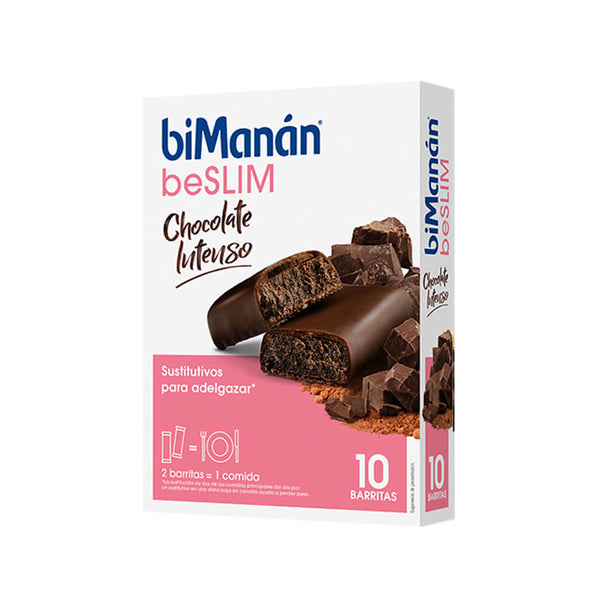 Bimanán Beslim Barritas Chocolate Intenso 10 Unidades