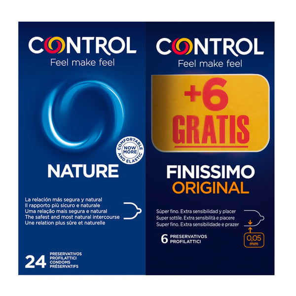 Control Preservativos Natural 24U + Regalo 6 Preservativos Finissimo Original