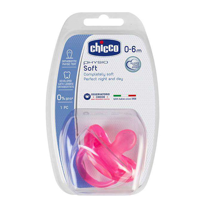 Chicco Chupete Todosilicona Physio Soft Rosa 0-6M