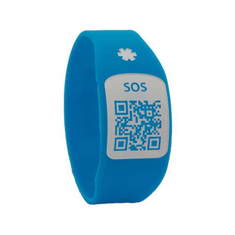 Pulsera Identificacion Silincode Qr Azul T- S