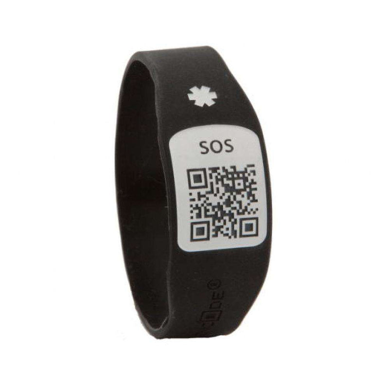 Pulsera Identificacion Silincode Qr Negra T- M