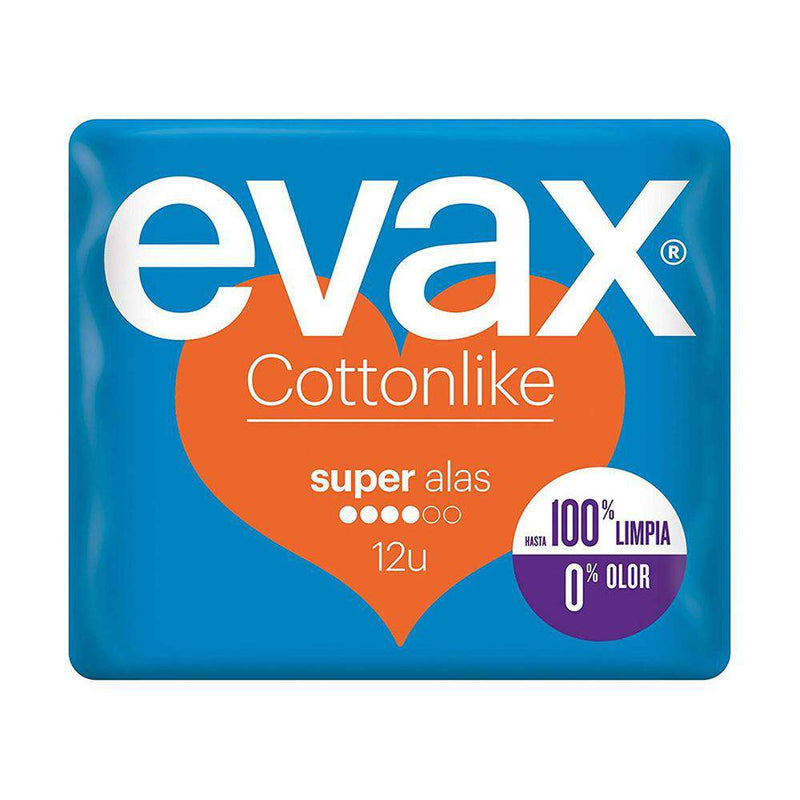 Evax Compresas Cottonlike Super Alas 12 U