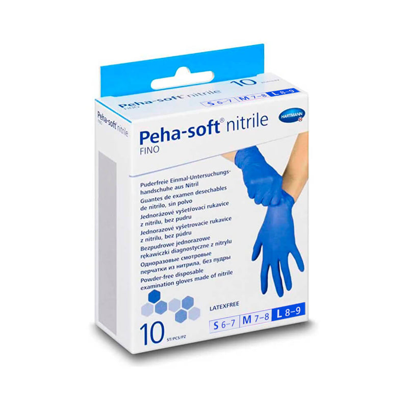 Guantes Peha-Soft Nitrilo Fino Talla L 10 Unidades