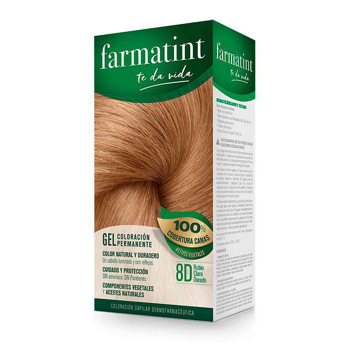 Farmatint Gel 8D Rubio Claro Dorado 135 ml