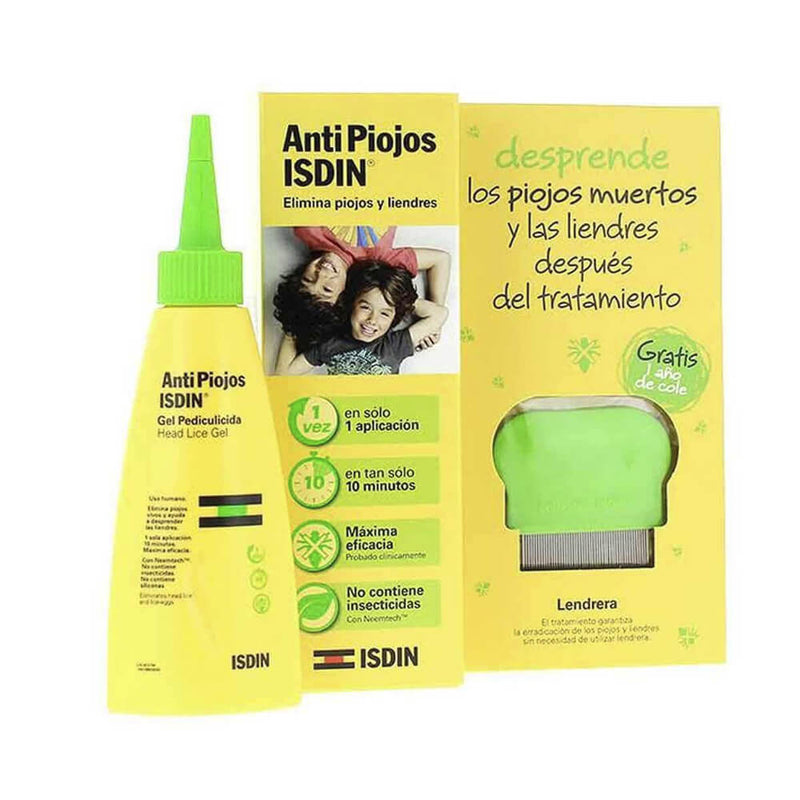 Isdin Antipiojos Pack Gel Pediculizida + Lendrera