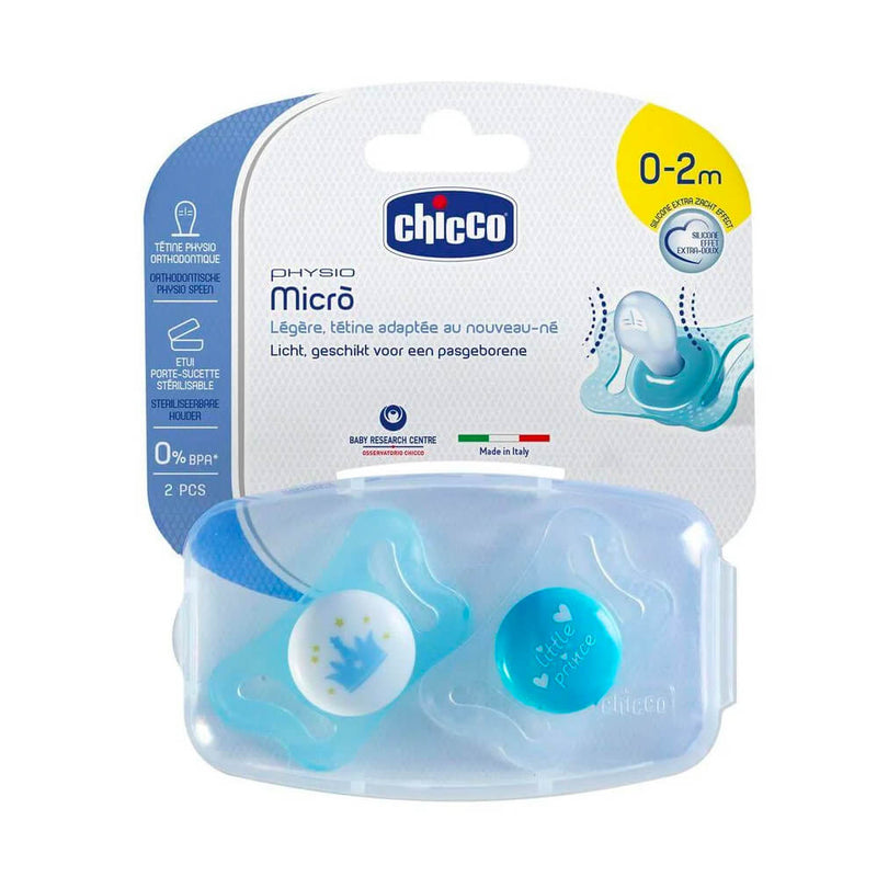 Chicco Chupete Silicona Physio Micro 0-2 M Azul