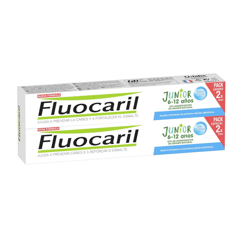 Fluocaril Junior 6-12 Años Gel Bubble 75 Ml Duplo