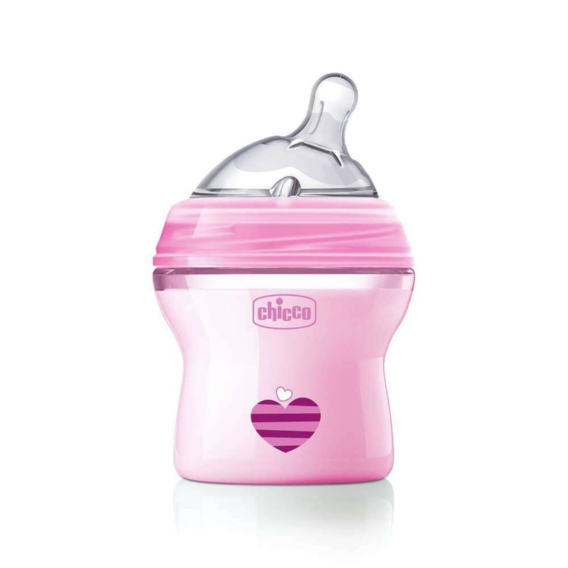 Chicco Biberón Silicona Nat.Feeling Rosa +0M 150 ml