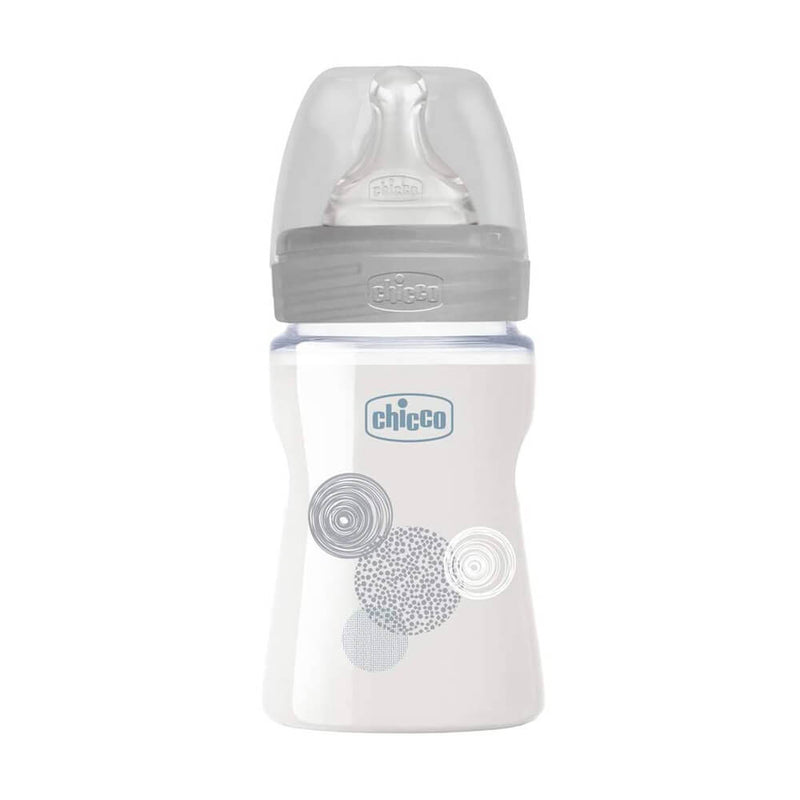 Chicco Biberón Silicona Wellbeing Vidrio Flujo Lento +0M 150 ml