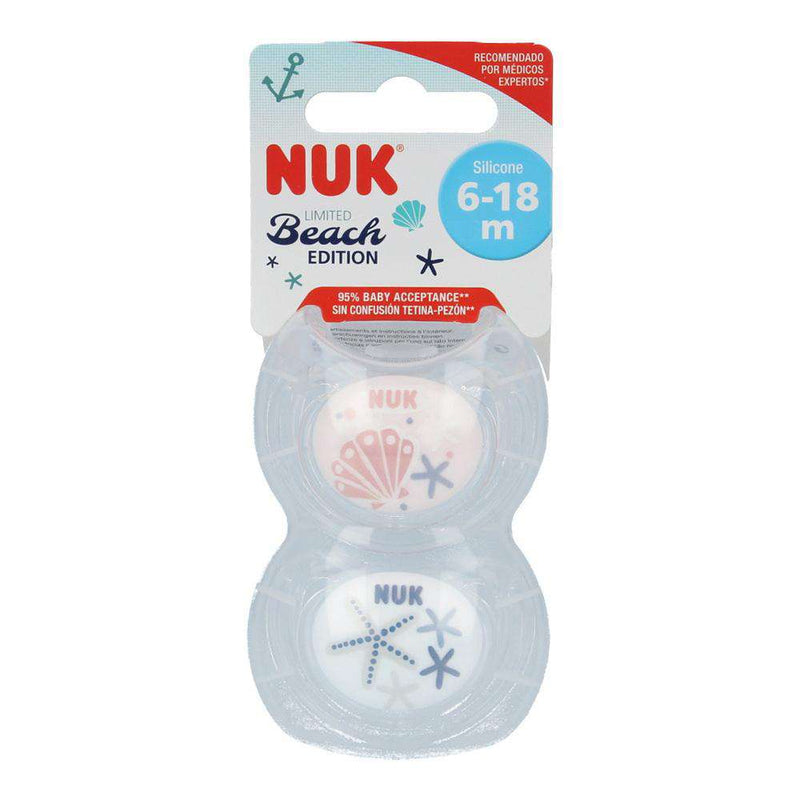 Nuk Chupete Silicona Beach 6-18 M 1 U