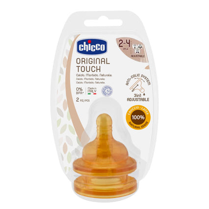 Chicco Tetina Caucho Original Touch 2-4M Flujo Ajustable
