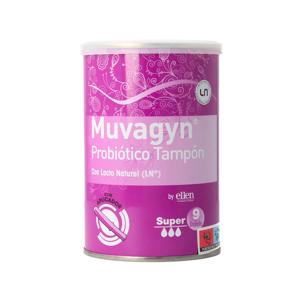 Muvagyn Probiótico Tampón Super Con Aplicador 9 Unidades
