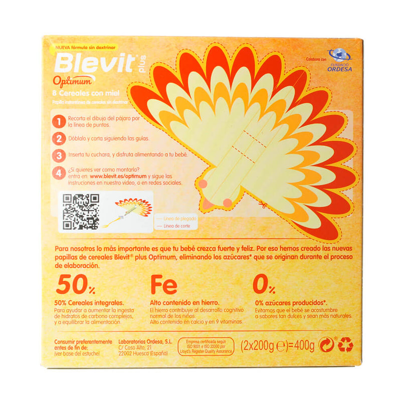 BlevitPlus Optimum 8 Cereales con Miel 400 gramos (1)