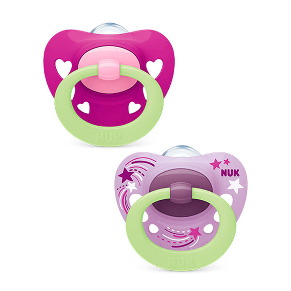 Nuk Chupete Silicona Signature Night 6-18M 2U