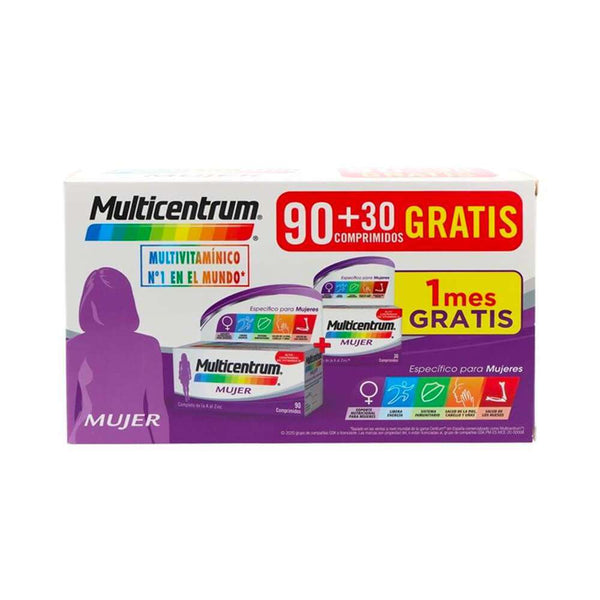 Multicentrum Mujer 90 + Regalo 30 Comprimidos