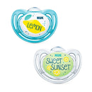 Nuk Chupete Silicona Fruits Day&Night 6-18M 2U