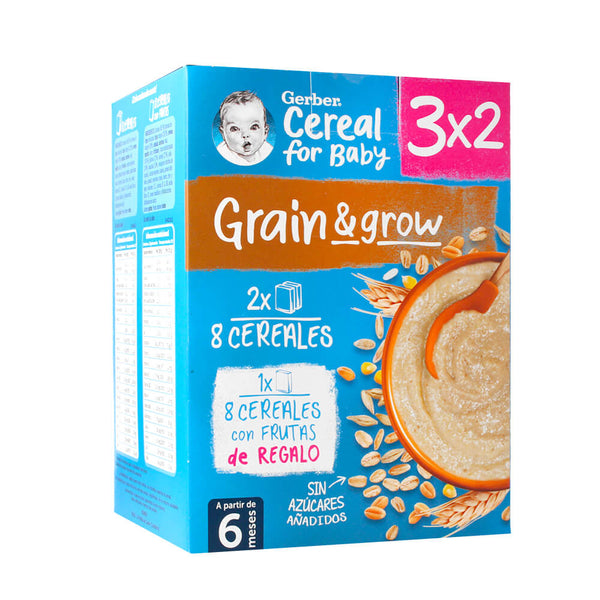Nestlé Gerber 8 Cereales 500 Gr + Regalo 8 Cereales Con Frutas 250 gr Pack