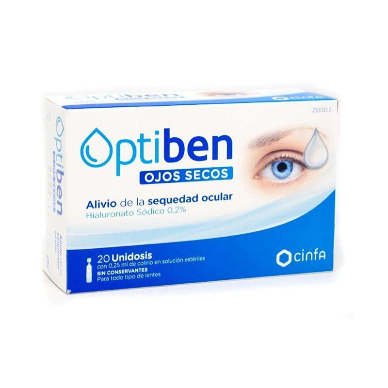 Optiben Gotas Sequedad Ocular 20 Amp De 0.25 ml
