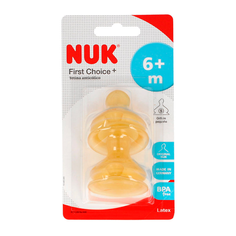 Nuk Tetina Látex Anticólico First Choice +6M S 2U