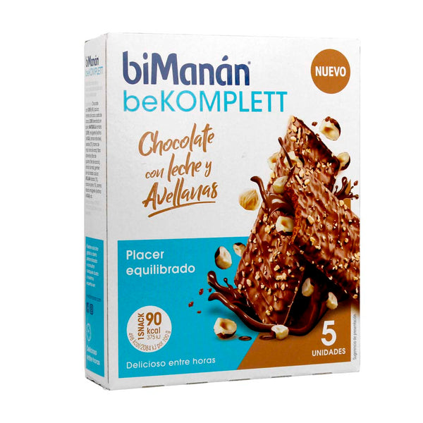 Bimanán Bekomplett Chocolate Con Leche Y Avellanas 5 Unidades