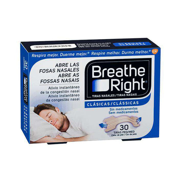 Breathe Right Tiras Nasales Talla P/M 30 Unidades